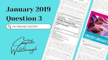 How to Answer Section A: Text Analysis Q (January 2019 Q3) | IGCSE English Language B | Walkthrough