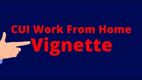CUI Work From Home Vignette