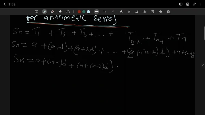 how to prove sn in arithmetic series