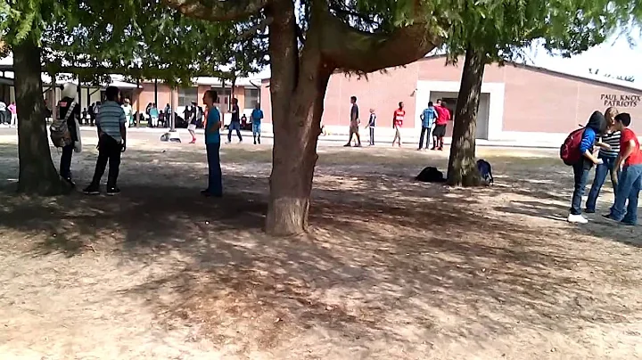 At school with Chris.