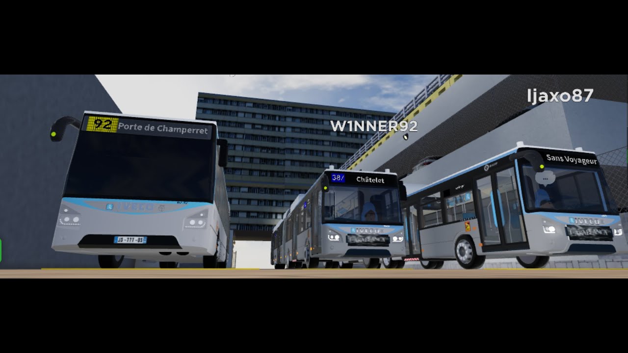 Petit trajet sur la ligne 38 entre Pt D'orléans à Chatelet | Roblox | Bus 38