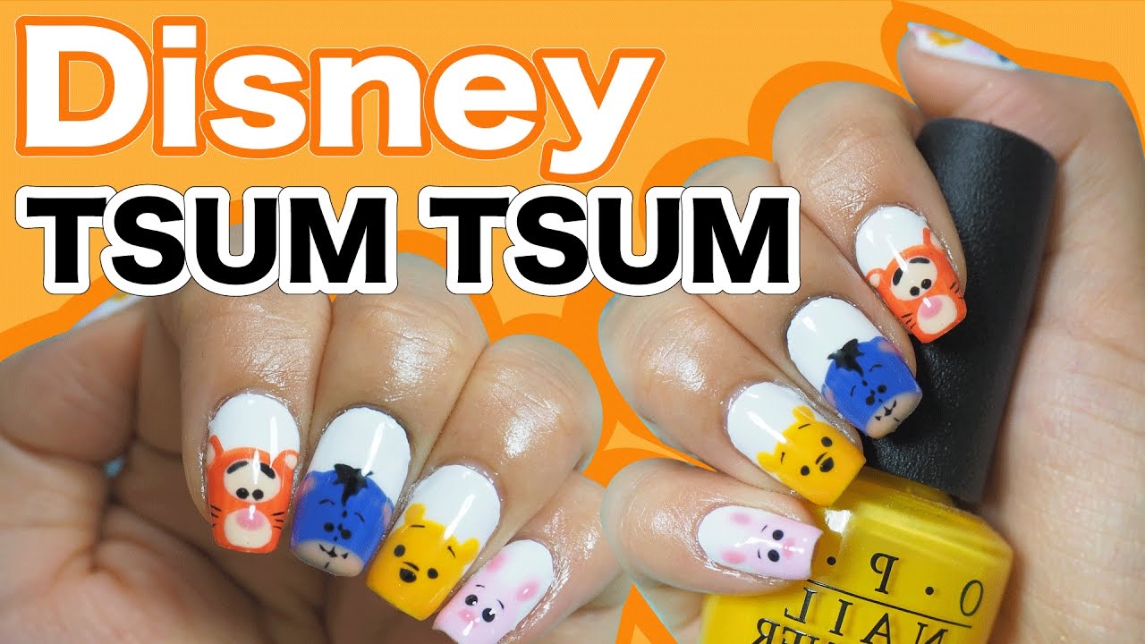 ディズニーツムツムプーさんネイル Tsum Tsum Winnie The Pooh Diy Nail Hacks Youtube