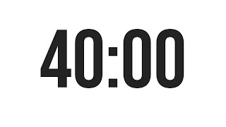 40 MINUTE TIMER - COUNTDOWN TIMER (MINIMAL)
