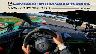 POV | LAMBORGHINI HURACAN TECNICA | HOTLAP | MAGNY-COURS by Romain Monti POV 5,539 views 1 year ago 2 minutes, 37 seconds