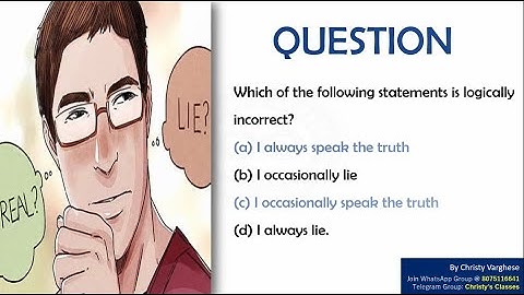 A question on LOGIC | CSIR-NET JUNE 2016 | General Aptitude | July Mary Mathew