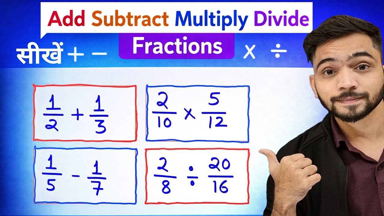 How to Add, Subtract, Multiply And Divide Fractions | Explain 4U Maths ...