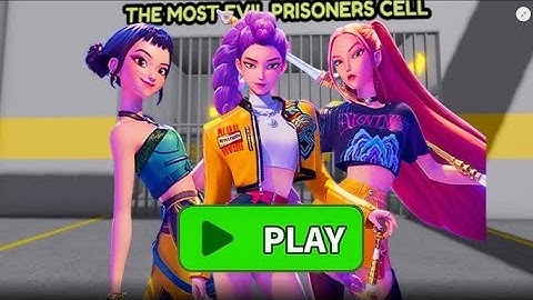 K POP DEMON HUNTERS PRISON RUN! Obby roblox Gameplay Walkthrough No Death 4K #roblox #scaryobby #vr 
