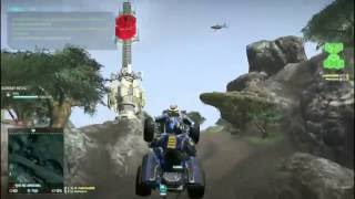 PlanetSide 2 outfit Gone Wild and jumping with a flash