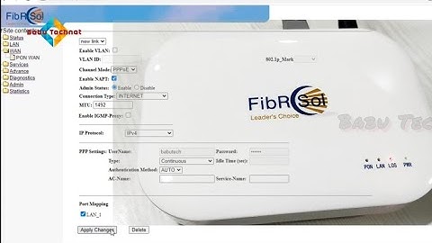 FibRsol Xpon ONU configuration | FibRsol pppoe setup | E/Gpon onu configuration in telugu