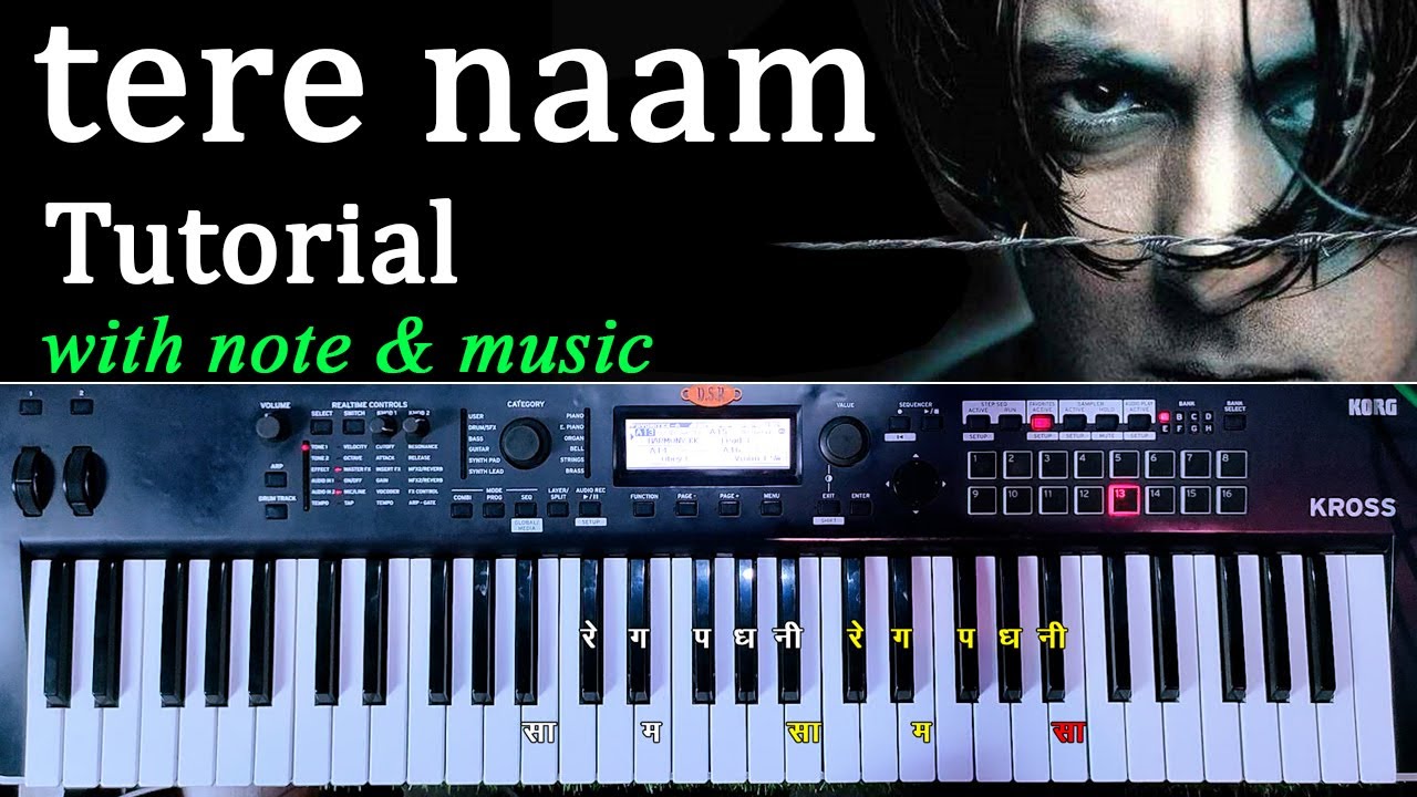 Tere Naam - Easy Piano Tutorial with Piano Notes & Music | Free Piano Lesson For beginners