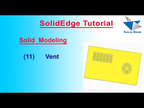 How to Create Vent in SolidEdge | Vent make in SolidEdge | SolidEdge Features
