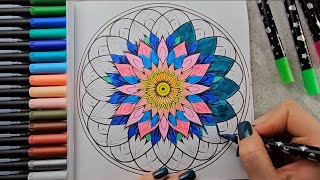 1 Hour Mandala Coloring ASMR | Slow Relaxing Process for Adults | Calm & Mindful Art screenshot 1