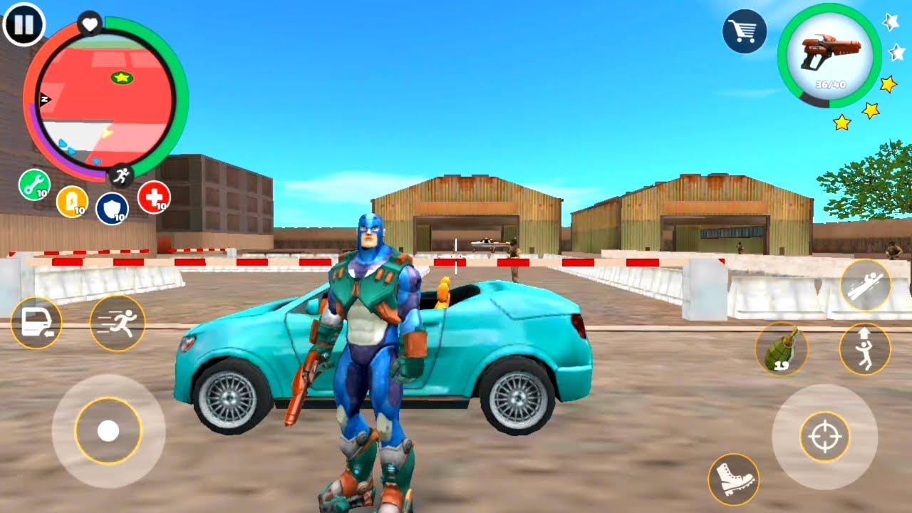 Rope hero attack new branch on army base Rope hero vice town new game