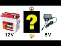 How to charge 12V battery with mobile charger #Bike battery charge at home