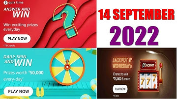 Amazon Quiz Today | Amazon Quiz Answers Today | 14 September 2022