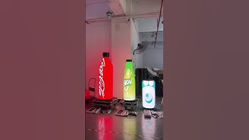 🍾 Transform your branding with the Indoor P2 Flexible Bottle Shaped LED Display.