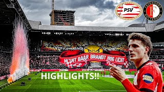 PSV EINDHOVEN vs FEYENOORD HIGHLIGHTS | EREDIVISIE | STADIONVLOG