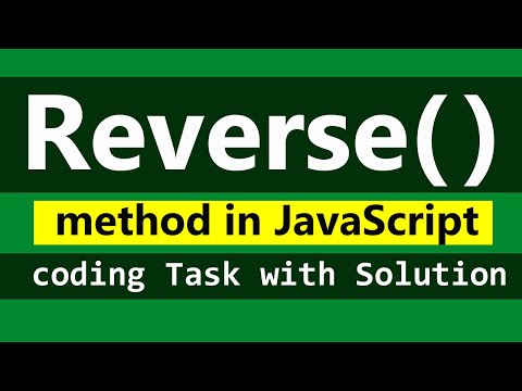 What is reverse method in JavaScript? coding task with solutions