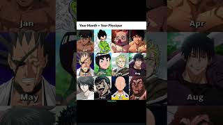 Your month = Your physique 💪#anime #dragonball #demonslayer #physique #yourmonth #baki