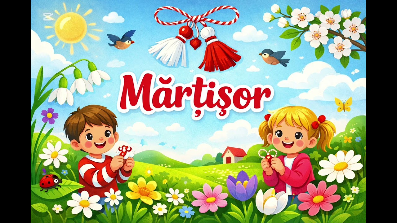 Mărțișor 🌸 Cântecel vesel pentru copii | 1 Martie și primăvara