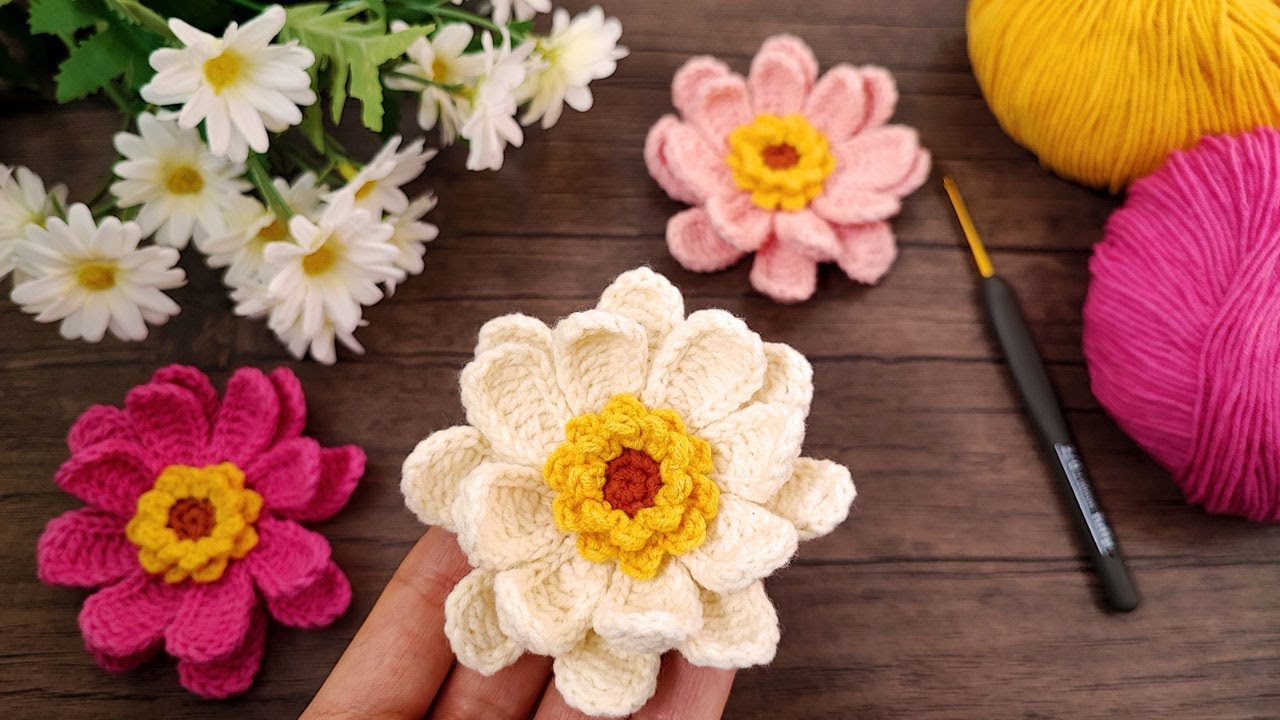 🌺 Цветочный узор крючком и цветочный узор Вязание крючком (Цветок крючком)