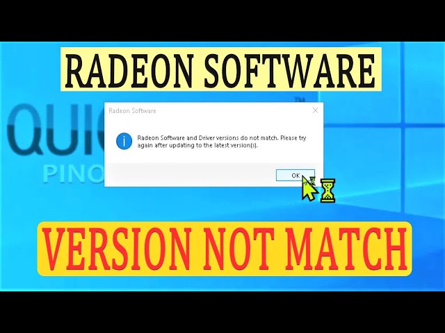 AMD Radeon Software and Driver versions do not match. Please try again after updating. 2021 class=