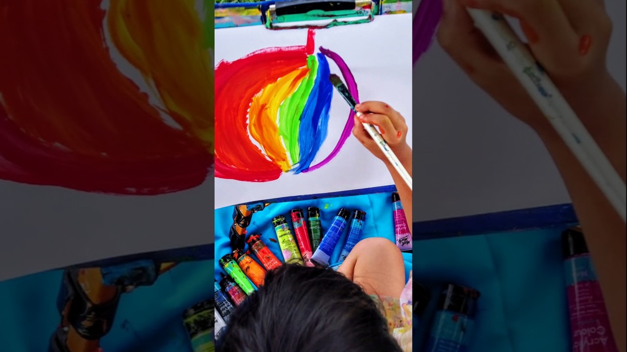 Painting a rainbow lantern in Hoi An, Vietnam | Acrylic painting | Mia Mai Art