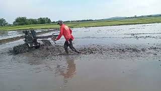 HAND TRACTOR PLOWING 14 #agriculture #plowing #tractor #viral #trending #video #kubota #farming