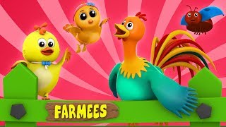 cock a doodle do english nursery rhymes kindergarten songs videos for kids by farmees