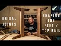 Walnut Computer Desk / Ep.2/ Bridal Joints &amp; Shaping the Feet/Top Rail #woodworking