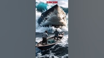 Fishermen harassed by megalodon sharks #shark #amazing #megalodon