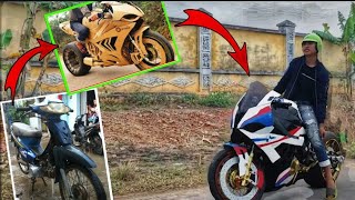 Tự Chế Pkl | The Process Of Making A Bmw S1000Rr From An Old Motorcycle And Paperboard