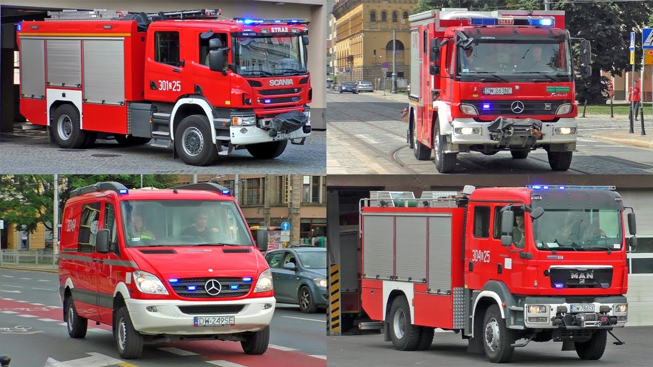 Wrocław, Polska│State Fire Department ► JRG 1,2,3 & 4 - PSP we Wrocławiu