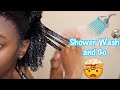 I DID MY WASH AND GO IN THE SHOWER 😮🚿| 4B 4C Hair