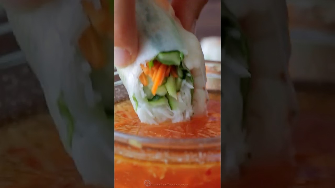 Fresh Spring Rolls | So Crunchy & Easy to Make! #shorts
