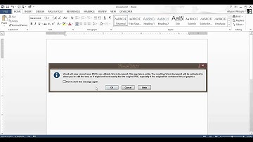 Importing a PDF in Microsoft Word 2013