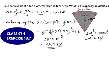 ncert class 9 maths chapter 13(surface areas and volumes) exercise 13.7 question 5