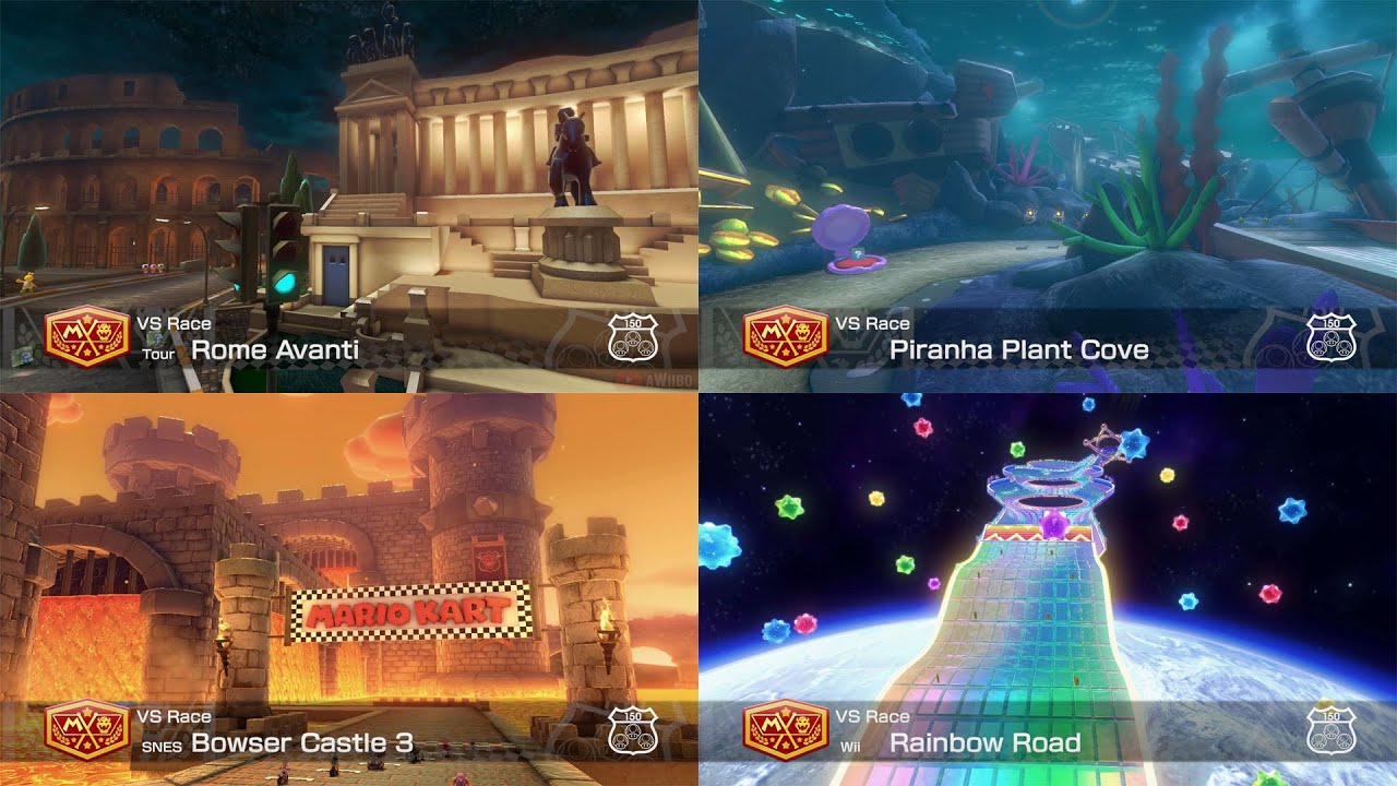 Mario Kart 8 Deluxe DLC Wave 6 - All Courses 150cc (All New Characters)