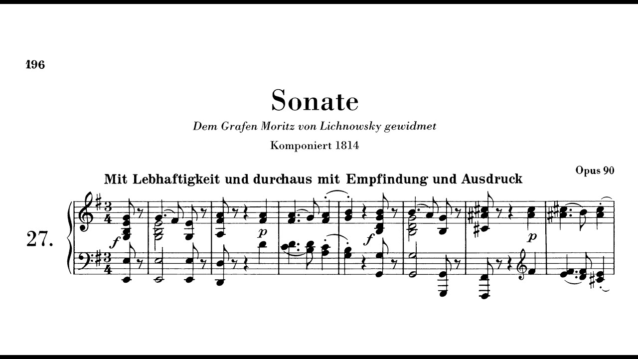 Ludwig van Beethoven - Piano Sonata No.27 in E minor Op.90 (Moravec)