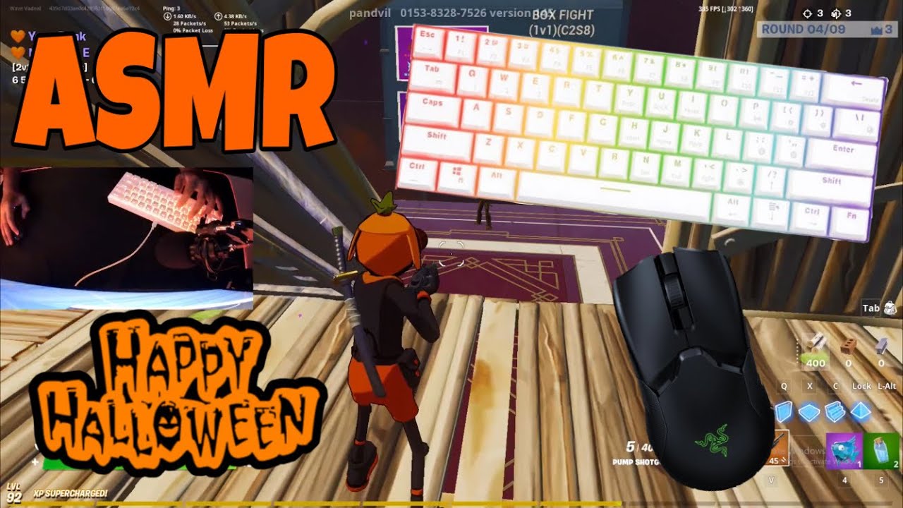 GK61 ASMR Chill🤩 Satisfying Keyboard Gateron Optical Yellow Fortnite 360 FPS 4K