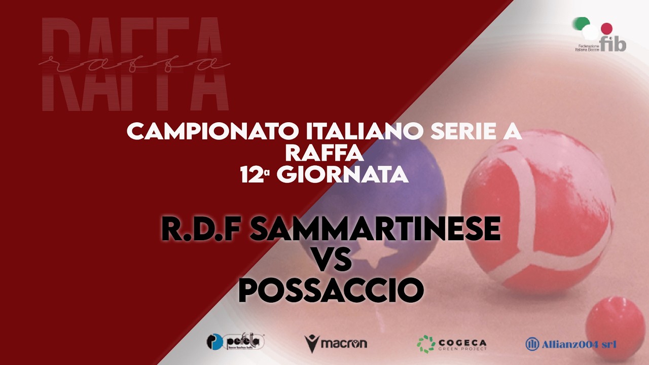 RDF SAMMARTINESE VS POSSACCIO - Campionato Raffa Serie A - 12° Giornata