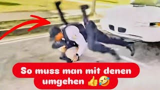 Polizist macht einen kurzen Prozess. WOW