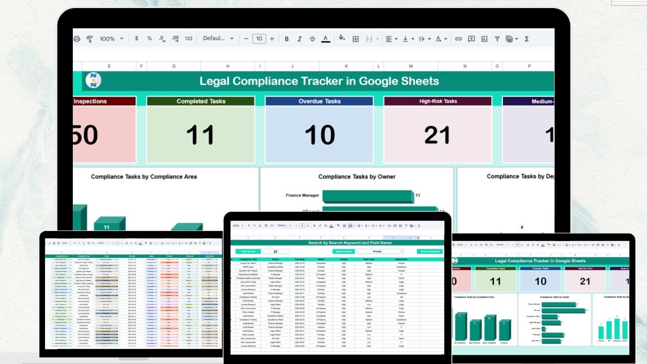Legal Compliance Tracker in Google Sheets - YouTube