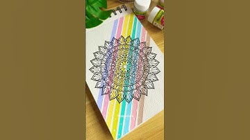 Draw an easy and simple mandala with me 🌈⛅️✨ #art #shortsvideo #pastel #colors #mandala #drawing