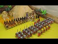 Romains vs egyptiens  la bataille dactium  stop motion playmobil