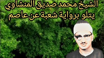 ترتيل برواية شعبة للشيخ محمد صديق المنشاوي 💛