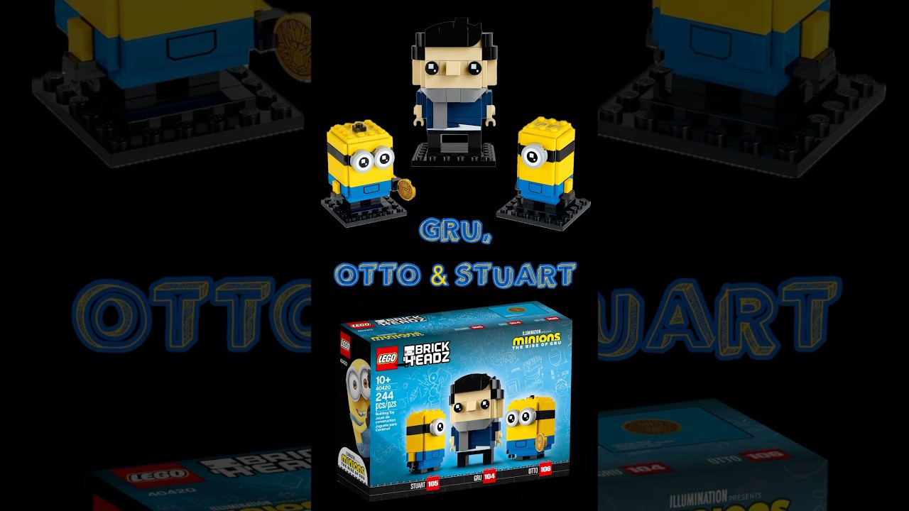 Lego Brickheadz 40420 Gru, Otto, Stuart | Minions | The Rise Of Gru