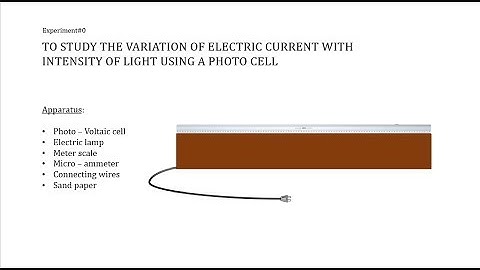 Variation of Current with Intensity of Light using a Photocell. |XII PHY Experiments| (Urdu/Hindi)