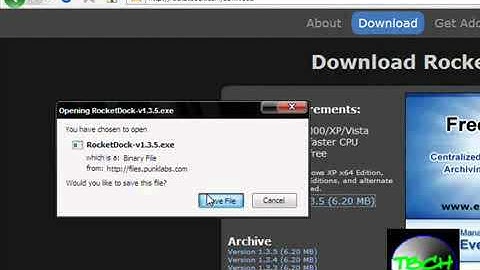 How to get Rocket Dock  ( OLD VIDEO )