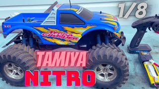 Tamiya Terra Crusher - Huge 2 Speed/Reverse Nitro Truck First Start (abused for 20 years)